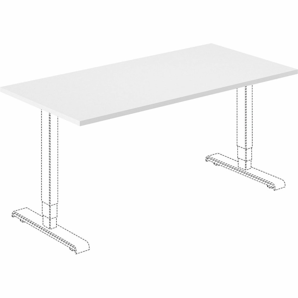Lorell Training Tabletop - White Rectangle Top - 60" Table Top Length x 30" Table Top Width x 1" Table Top Thickness - Assembly Required - Particleboard, Melamine Top Material - 1 Each. Picture 7