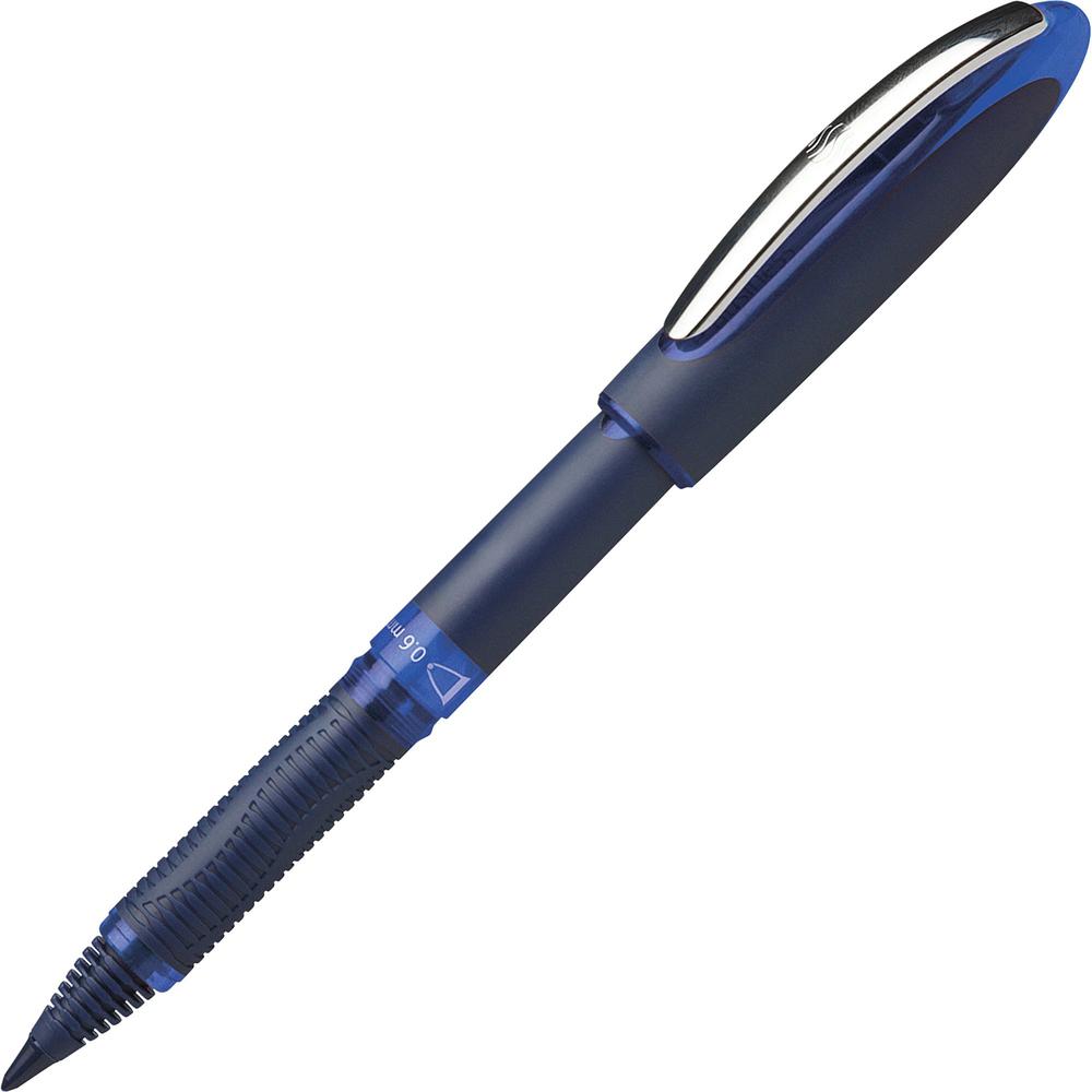 Schneider One Business Rollerball - Blue Ink - Blue, Dark Blue Barrel - 10 / Pack. Picture 3