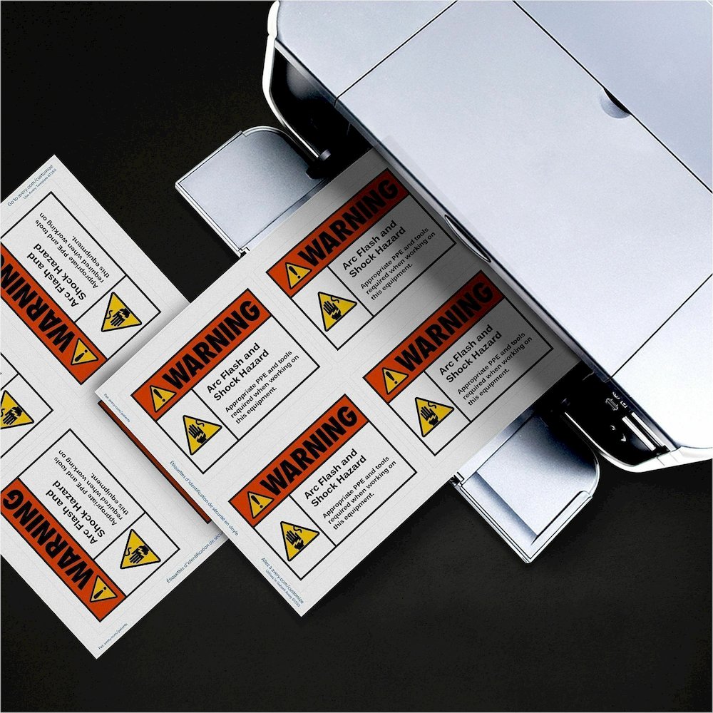 Avery&reg; Reflective Sign Labels - 3 1/2" Width x 5" Length - Permanent Adhesive - Rectangle - Laser - Silver - Film - Water Resistant - 4 / Sheet - 10 Total Sheets - 40 Total Label(s) - 1 Pack. Picture 8