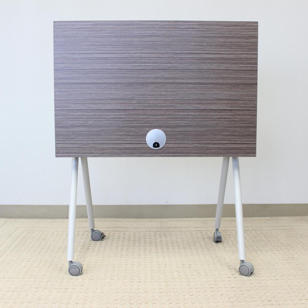 Boss Flip Top Training Table - Driftwood Rectangle Top - Four Leg Base - 4 Legs x 36" Table Top Width x 24" Table Top Depth - 29.50" Height - Wood Top Material. Picture 12