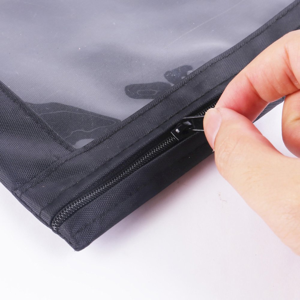 Business Source Binder Pencil Pouch - 10" Height x 7.4" Width - Black - 6 / Pack. Picture 11