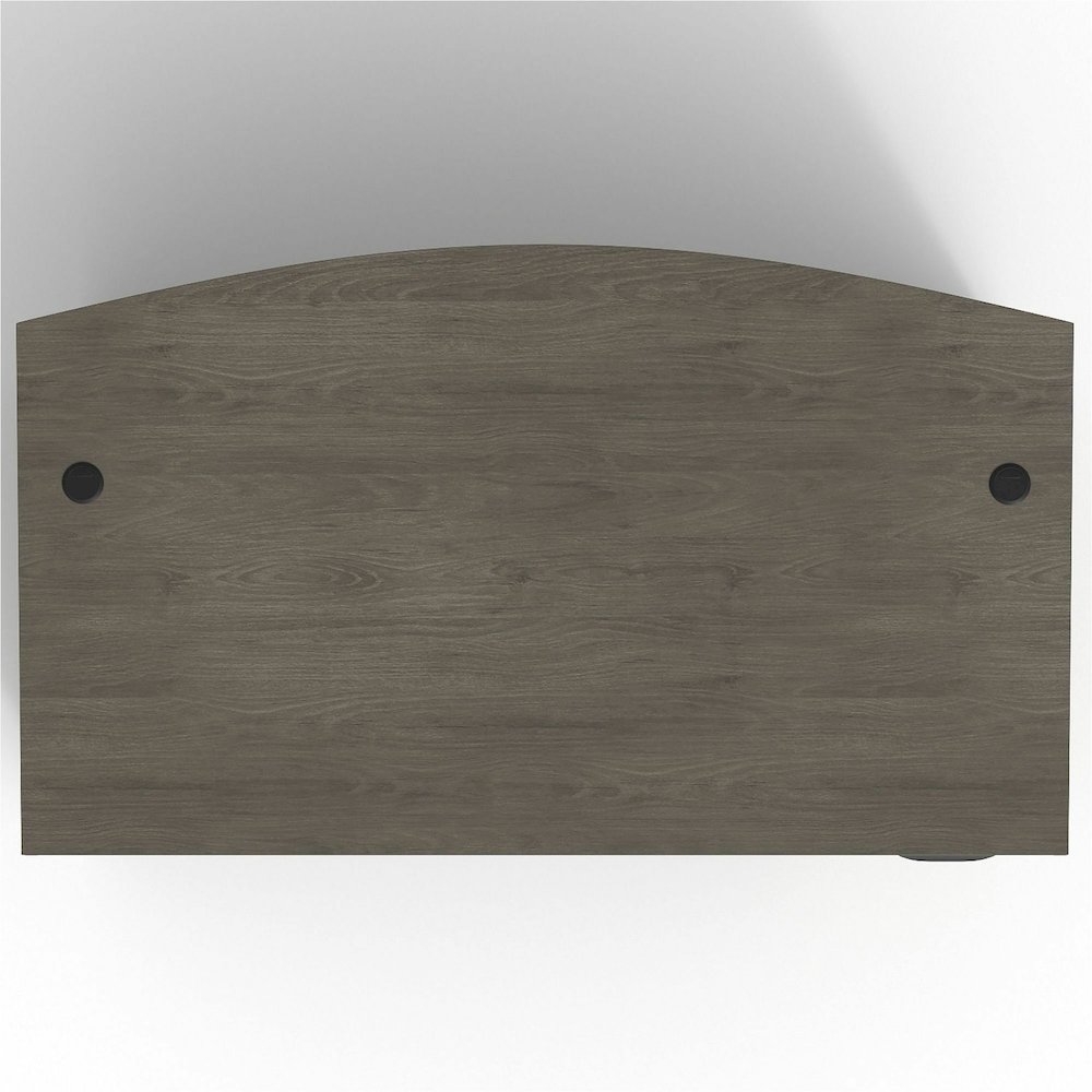 Lorell Prominence 2.0 Bowfront Left-Pedestal Desk - Rectangle - 29" Height x 72" Width x 42" Depth, 1" Thickness Top - Total Drawer(s): 3 - Double Pedestal on Left Side - Band Edge - Material: Particl. Picture 11