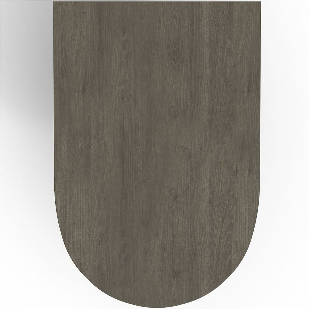 Lorell Prominence 2.0 Half-Racetrack Conference Tabletop - Half Racetrack - 72" Width x 48" Depth x 1.5" Thickness - Band Edge - Material: Particleboard - Finish: Laminate, Gray Elm - Grommet, Cable M. Picture 14