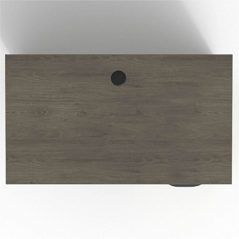 Lorell Prominence 2.0 Right Return - Rectangle - 29" Height x 42" Width x 24" Depth, 1" Thickness Top - Total Drawer(s): 2 - Band Edge - Material: Particleboard - Finish: Gray Elm, Thermofused Melamin. Picture 14