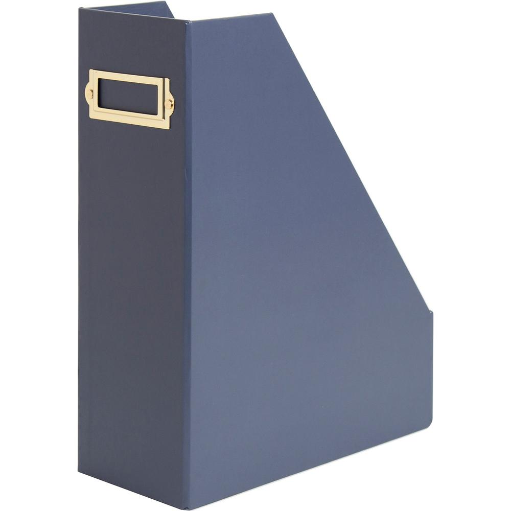 U Brands 4-Piece Desk Organization Set - Desktop - Paper Wrapped - Navy - Chipboard, Paper - 1 Each. Picture 4