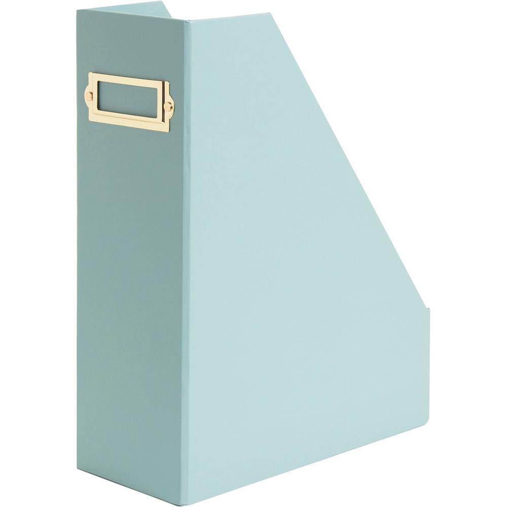 U Brands 4-Piece Desk Organization Set - Desktop - Paper Wrapped - Teal - Chipboard, Paper - 1 Each. Picture 9