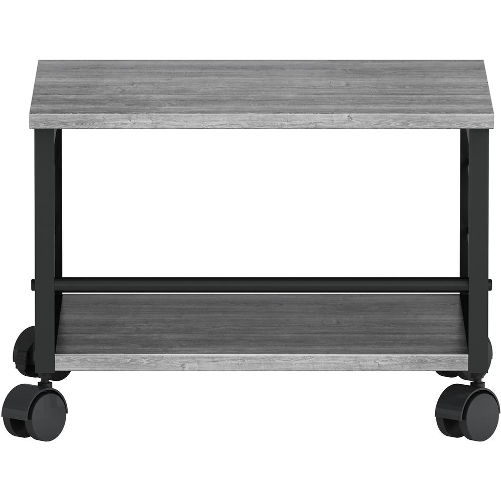 Lorell Underdesk Mobile Machine Stand - 150 lb Load Capacity - 13.20" Height x 18.70" Width x 15.70" Depth - Desk - Powder Coated - Metal, Laminate, Polyvinyl Chloride (PVC) - Charcoal, Black. Picture 6