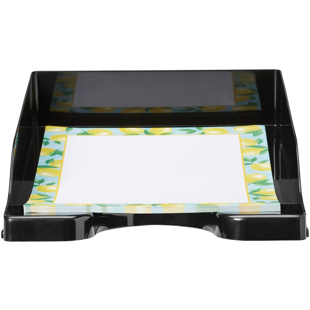 Deflecto AntiMicrobial DocuTray - 2.60" Height x 10.16" Width x 13.78" Depth - Desktop - Antimicrobial, Interlockable, Stackable, Mildew Resistant - Black - Polystyrene - 1 Each. Picture 9