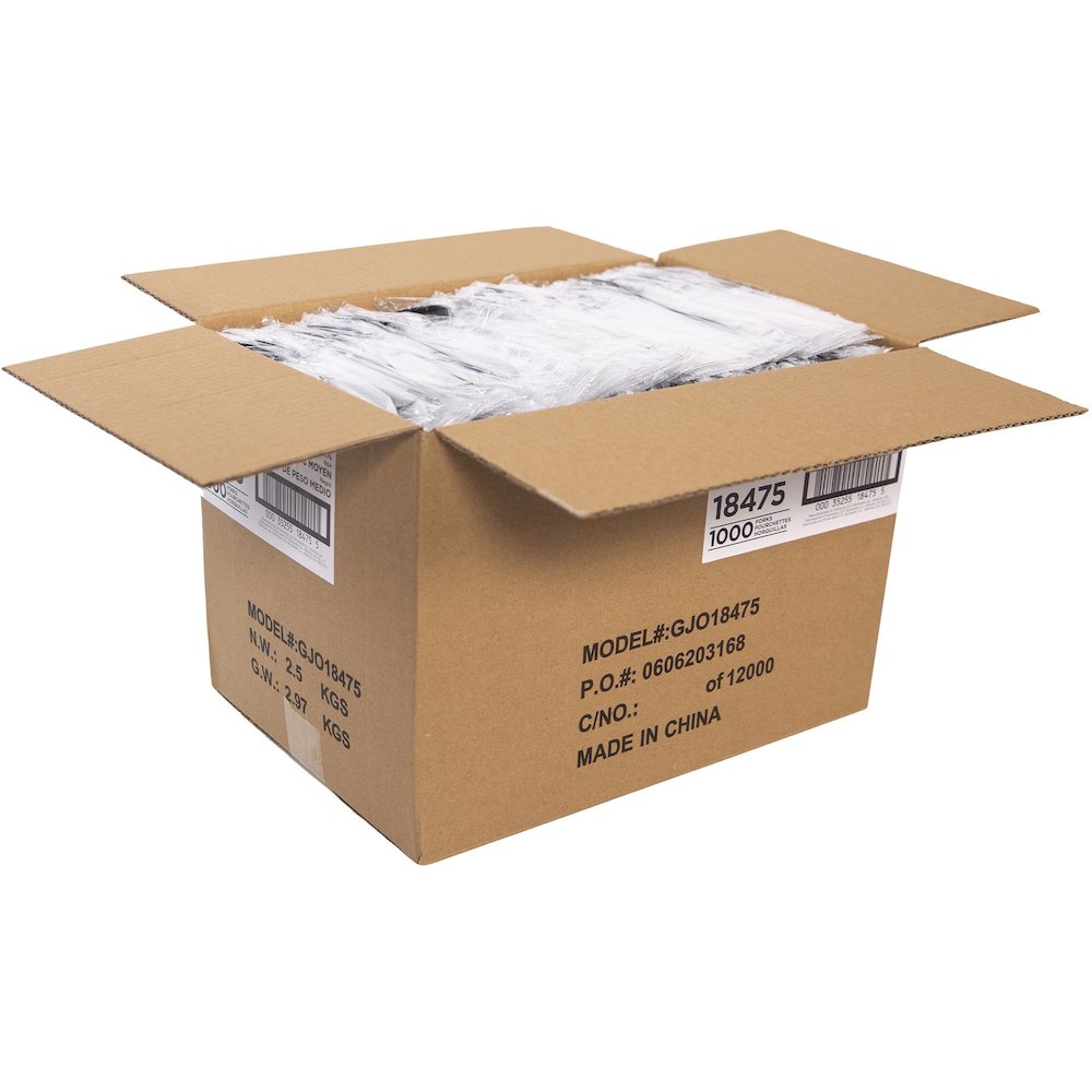 Genuine Joe Medium-weight Individually Wrapped Forks - Fork - Breakroom - Disposable - Polypropylene - Black - 1000 / Carton. Picture 9