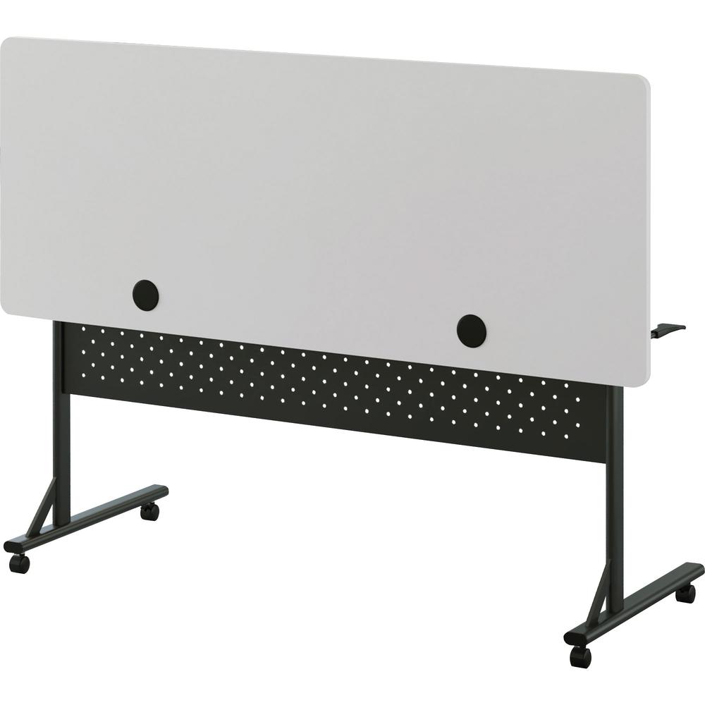 Lorell Shift 2.0 Flip and Nesting Mobile Table - Laminated Rectangle Top - 198 lb Capacity - 60" Table Top Length x 24" Table Top Width x 1" Table Top Thickness - 29.50" Height - Assembly Required - G. Picture 13