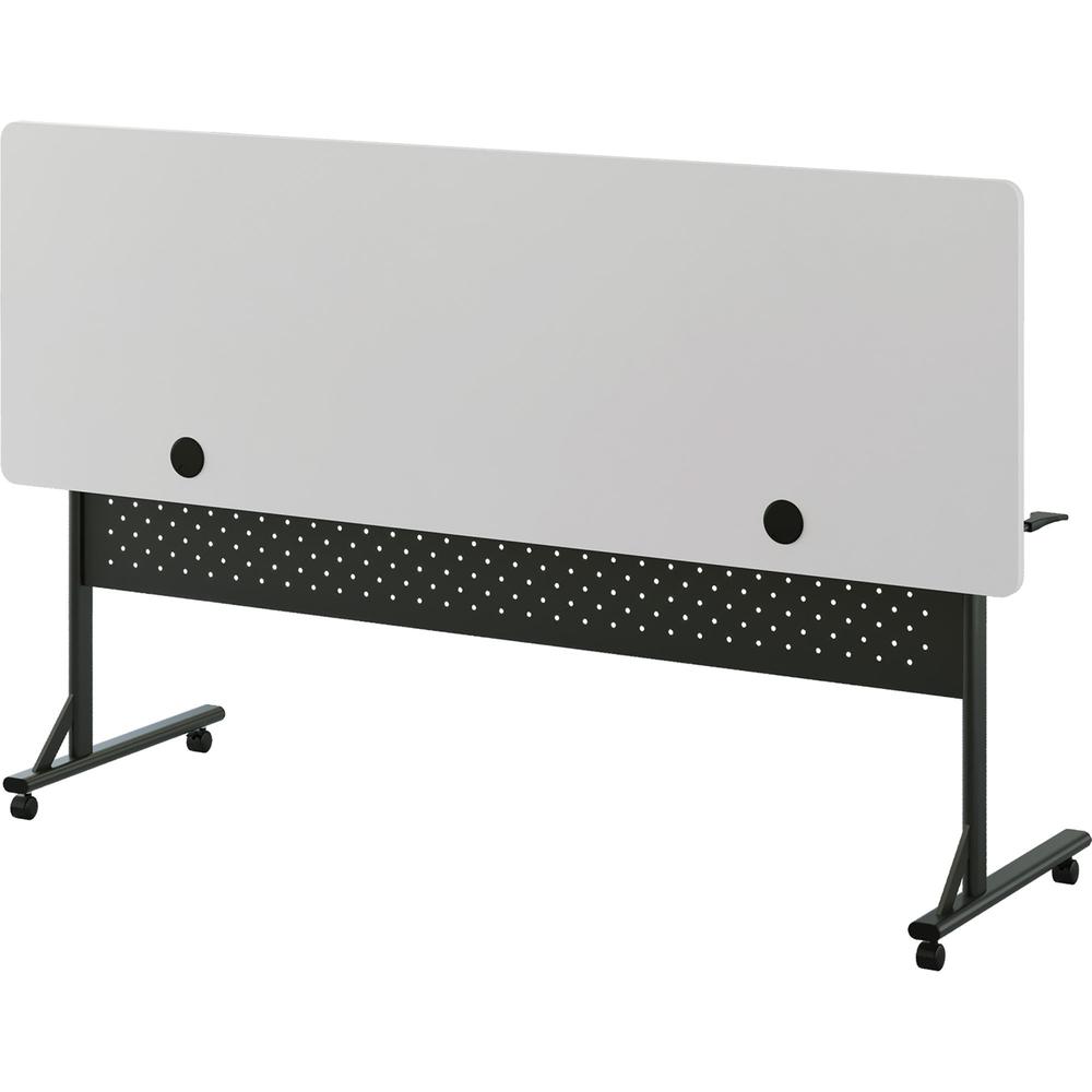 Lorell Shift 2.0 Flip and Nesting Mobile Table - Laminated Rectangle Top - 198 lb Capacity - 72" Table Top Length x 24" Table Top Width x 1" Table Top Thickness - 29.50" Height - Assembly Required - G. Picture 11