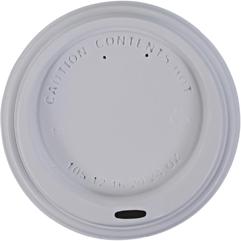 Flavia 10 oz Hot Beverage Paper Cup Lids - 10 fl oz - White - Paper - Beverage, Hot Drink - 1000 / Carton. Picture 3