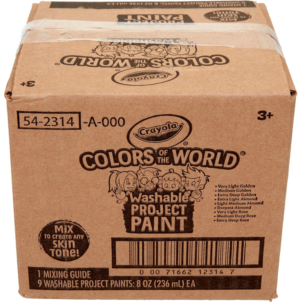 Crayola Colors of the World™ Washable Paint - Multicolor - 8 fl oz - Washable - 9 / Box. Picture 14