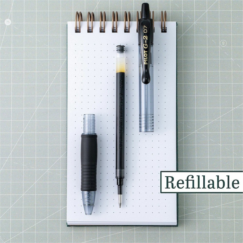 Pilot Premium Gel Ink Retractable Pen - Refillable - Retractable - Assorted Ink - Liquid Gel Ink - Writing - 10 / Pack. Picture 11