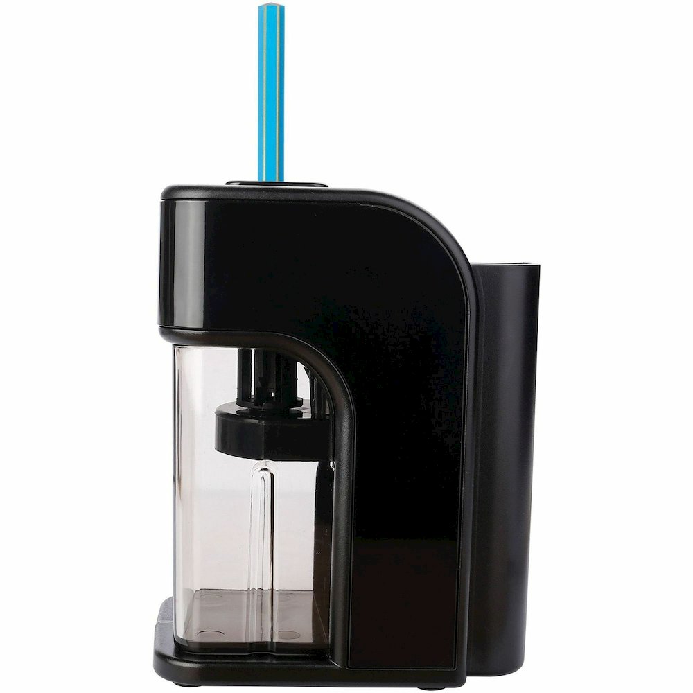 Business Source Electric Pencil Sharpener - Helical - AC Adapter, DC Adapter Powered - Black - 1 Each. Picture 14