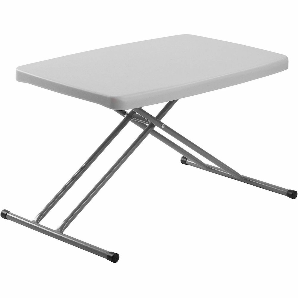National Public Seating Basics Personal Folding Table - Speckled Gray Top - Powder Coated X-shaped, Textured Base - Modern Style - 150 lb Capacity - Height Adjustable - 6-Stage x 20" Table Top Width x. Picture 5