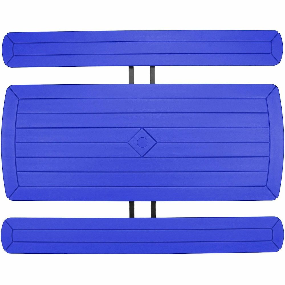 National Public Seating Folding Picnic Tables - Blue, Textured, Wood Grain Top - 8 Seating Capacity - 1800 lb Capacity x 32" Table Top Depth x 1.60" Table Top Thickness - 29.50" Height x 72" Width x 5. Picture 9