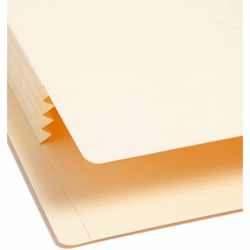Smead Straight Tab Cut Legal Recycled File Pocket - 8 1/2" x 14" - 3 1/2" Expansion - 2 Plys - Manila - Tear Proof - 10% Recycled - 25 / Box. Picture 11