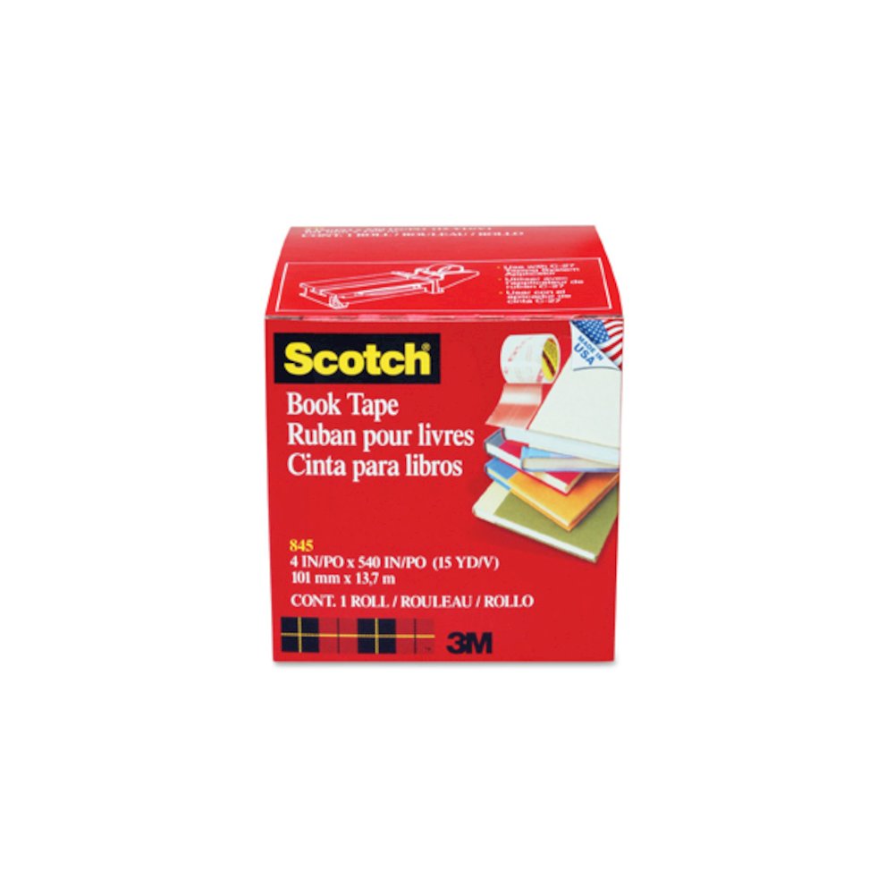 Scotch Book Tape - 15 yd Length x 4" Width - 3" Core - Clear - Acrylic - Crack Resistant - For Repairing, Reinforcing, Protecting, Covering - 1 Roll. Picture 6