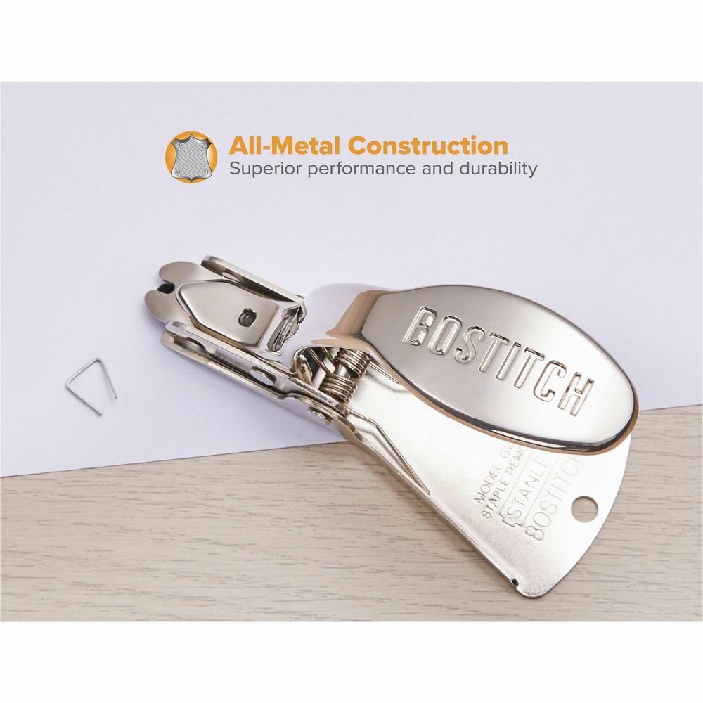 Bostitch Heavy Duty/Carton Staple Remover - Metal - Chrome - Staple Shield - 1 Each. Picture 8