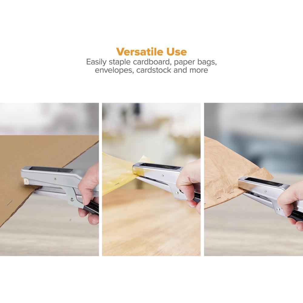 Bostitch Plier Stapler - 20 Sheets Capacity - 210 Staple Capacity - Full Strip - 1/4" Staple Size - 1 Each - Chrome. Picture 3