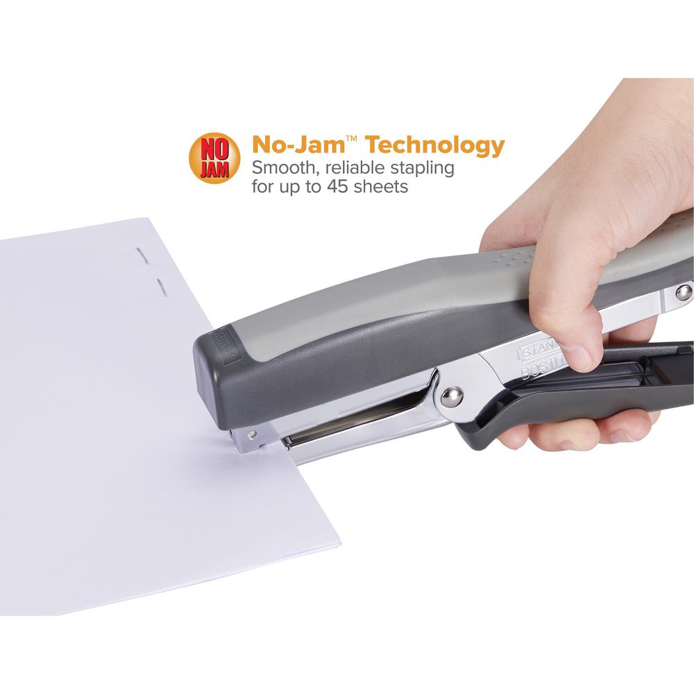 Bostitch Standard Plier Stapler - 20 of 20lb Paper Sheets Capacity - 210 Staple Capacity - Full Strip - 1/4" Staple Size - 1 Each - Black, Gray. Picture 6