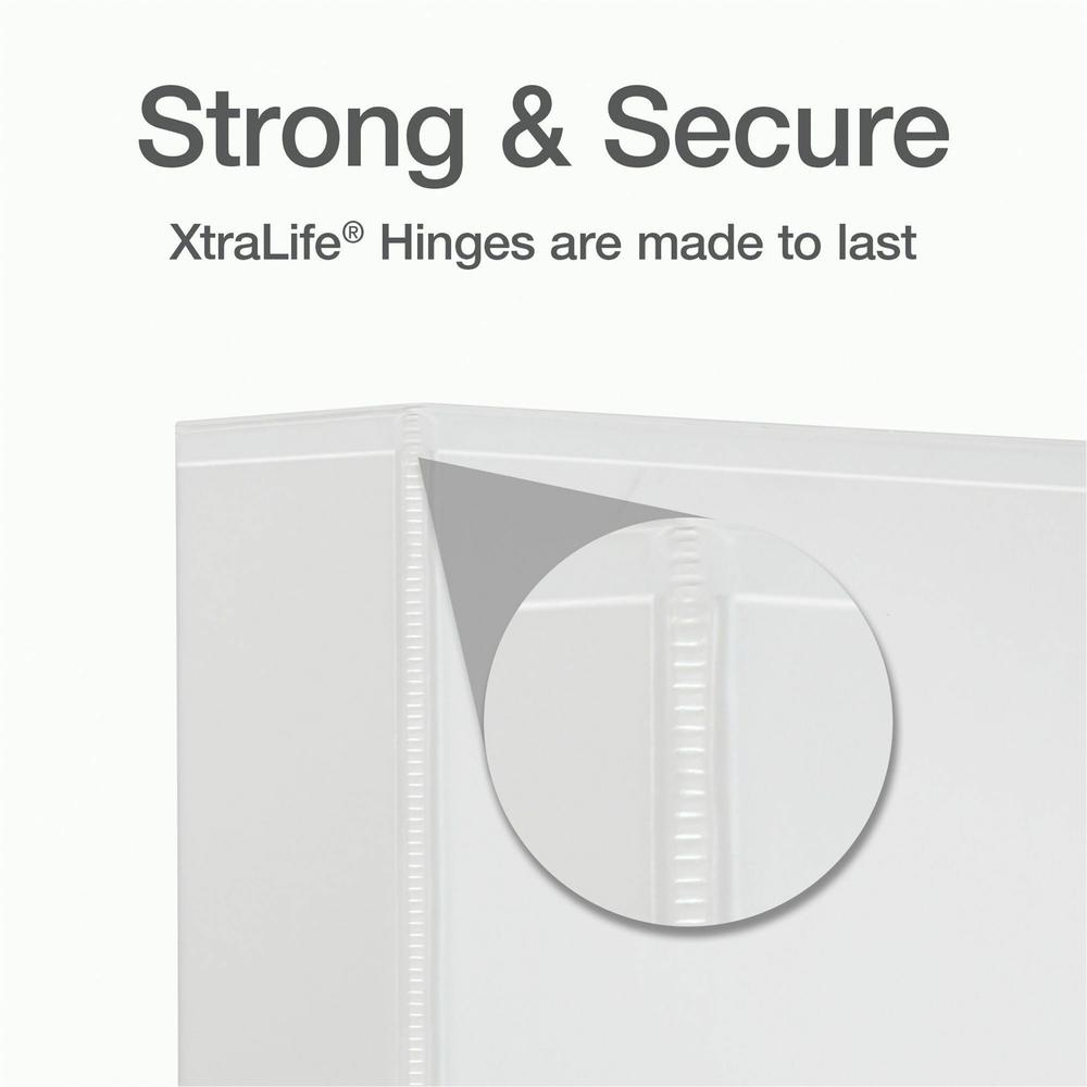 Cardinal Xtralife ClearVue Locking Slant-D Binders - 2" Binder Capacity - Letter - 8 1/2" x 11" Sheet Size - 540 Sheet Capacity - 2 1/2" Spine Width - 3 x D-Ring Fastener(s) - 2 Inside Front & Back Po. Picture 3