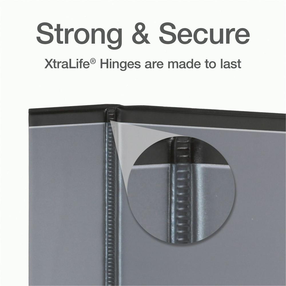 Cardinal Xtralife ClearVue Locking Slant-D Binders - 2" Binder Capacity - Letter - 8 1/2" x 11" Sheet Size - 540 Sheet Capacity - 2 1/2" Spine Width - 3 x D-Ring Fastener(s) - 2 Inside Front & Back Po. Picture 3