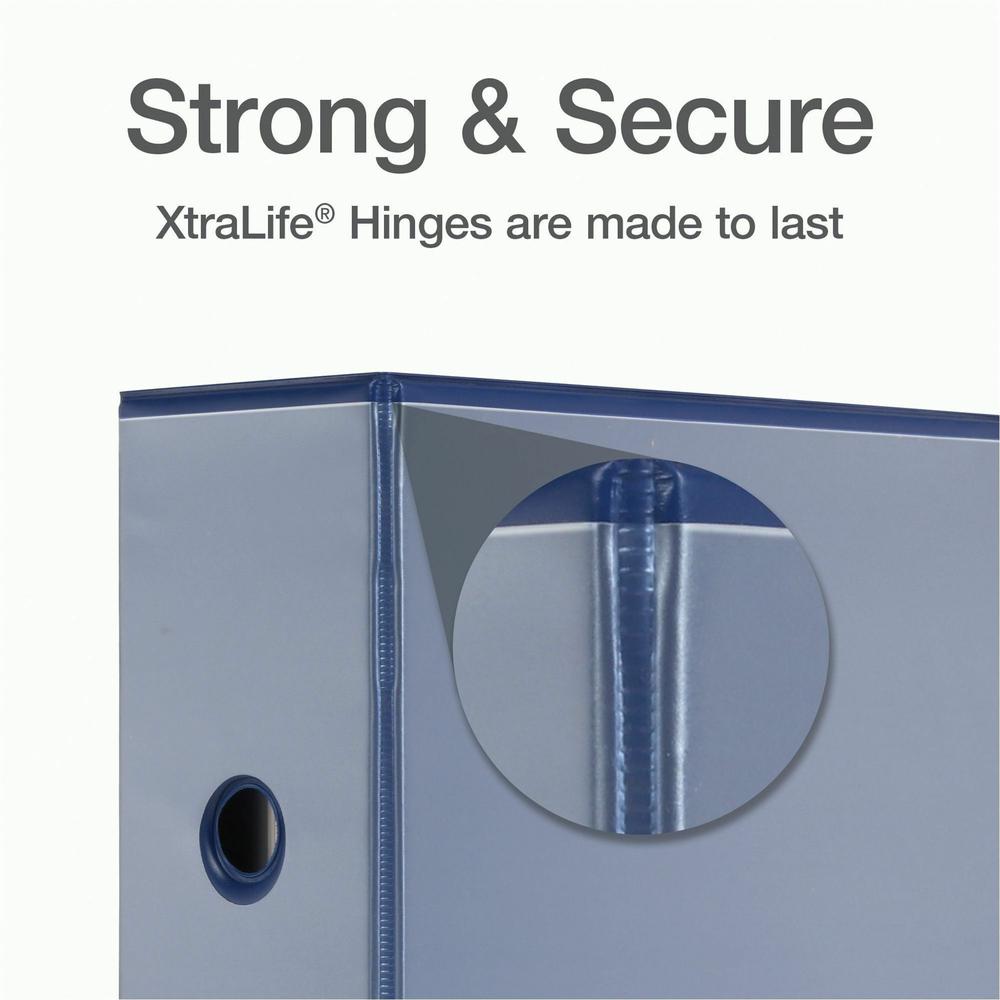 Cardinal Xtralife ClearVue Locking Slant-D Binders - 5" Binder Capacity - Letter - 8 1/2" x 11" Sheet Size - 1100 Sheet Capacity - 4 3/8" Spine Width - 3 x D-Ring Fastener(s) - 2 Inside Front & Back P. Picture 5