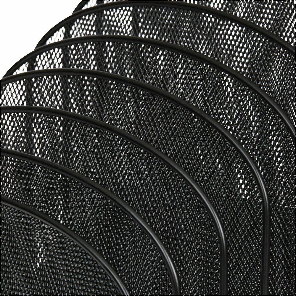 Safco Onyx Wire Mesh Desktop Organizer - 8 Compartment(s) - Compartment Size : 1" - 14" Height x 11.75" Width x 10.75" Depth - Desktop - Powder Coated - Black - Steel - 1 Each. Picture 17