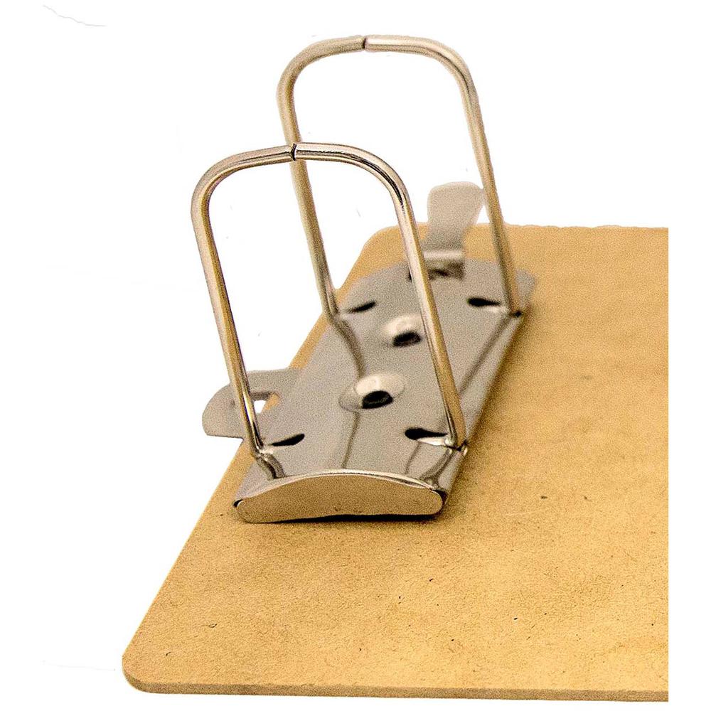 Saunders Lock-O-Matic Dual Arch Ring Archboard - 2.50" Clip Capacity - 9" x 15" - Arch - Hardboard - Brown - 1 Each. Picture 4