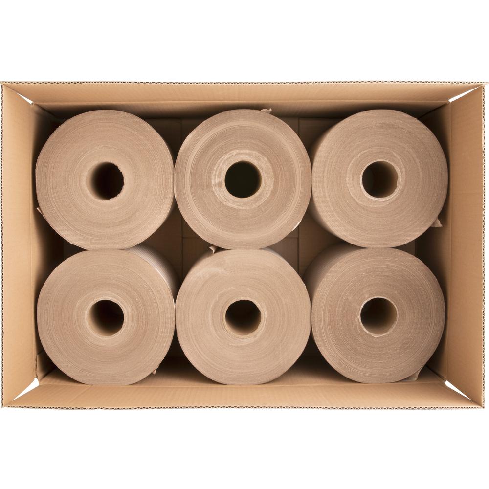 Genuine Joe Embossed Hardwound Roll Towels - 7.90" Width x 800 ft Length - 2" Core - Natural - 6 / Carton. Picture 7