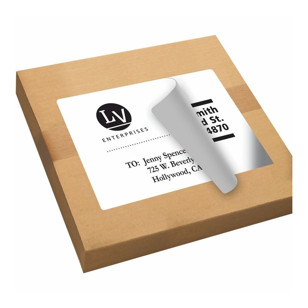Avery&reg; Shipping Labels, Permanent Adhesive, 8-1/2" x 11" , 100 Labels (5165) - 11" Height x 8 1/2" Width x 11" Length - Full Sheet - Permanent Adhesive - Laser - Matte - White - Paper - 1 / Sheet . Picture 6