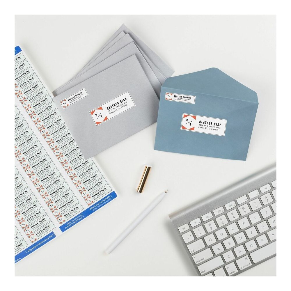 Avery&reg; Easy Peel Return Address Labels, 1/2"x1-3/4" 2,000 Labels (8167) - x 1/2" Width x 1 3/4" Length - Permanent Adhesive - Rectangle - Inkjet - Matte - White - Paper - 80 / Sheet - 25 Total She. Picture 5