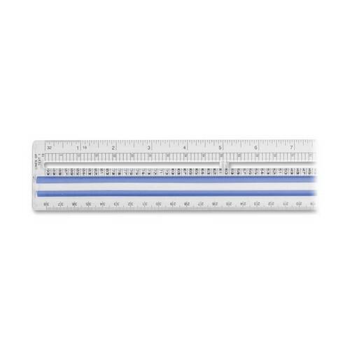 Westcott Magnifying Computer Printout Rulers - 15" Length 1" Width - 1/16 Graduations - Imperial, Metric Measuring System - Acrylic - 1 Each - Clear. Picture 2