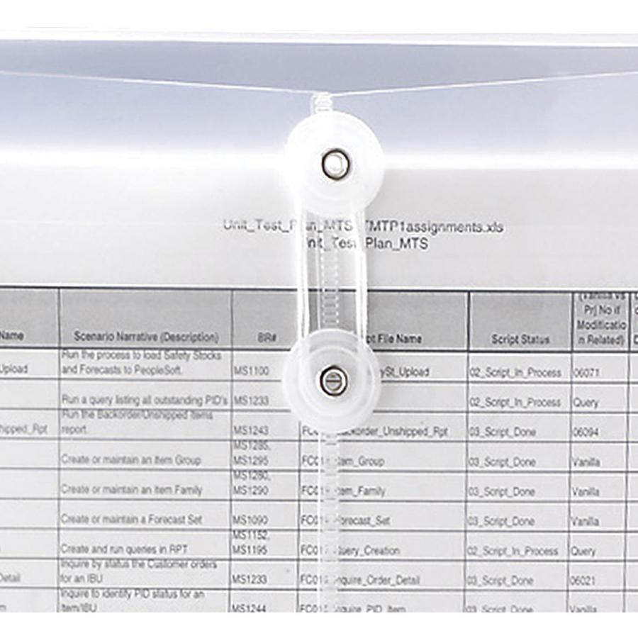 Smead Ultracolor Letter File Pocket - 8 1/2" x 11" - 1 1/4" Expansion - Polypropylene - Clear - 5 / Pack. Picture 3