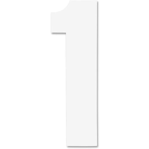 Chartpak Vinyl Helvetica Style Letters/Numbers - 10 x Numbers, 67 x Capital Letters Shape - Self-adhesive - Helvetica Style - Easy to Use - 2" Height x 12" Length - White - Vinyl - 1 / Pack. Picture 3