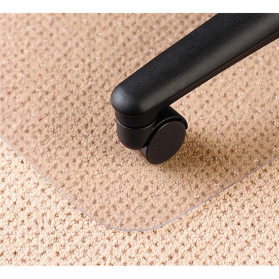 Deflecto DuraMat for Carpet - Carpeted Floor - 60" Length x 46" Width - Lip Size 12" Length x 25" Width - Vinyl - Clear - 1Each. Picture 5