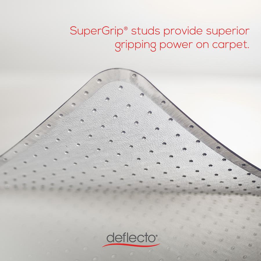 Deflecto ExecuMat for Carpet - Carpeted Floor - 60" Length x 60" Width x 0.333" Thickness - Vinyl - Clear - 1Each. Picture 13