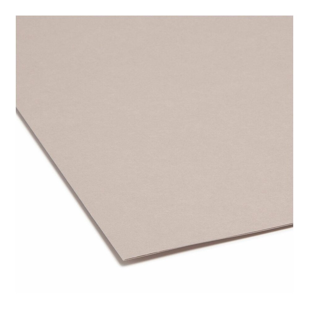 Smead Colored 1/3 Tab Cut Letter Recycled Top Tab File Folder - 8 1/2" x 11" - 3/4" Expansion - Top Tab Location - Assorted Tab Position - 11 pt. - 2 Plys - Gray - 10% Recycled - 100 / Box. Picture 8