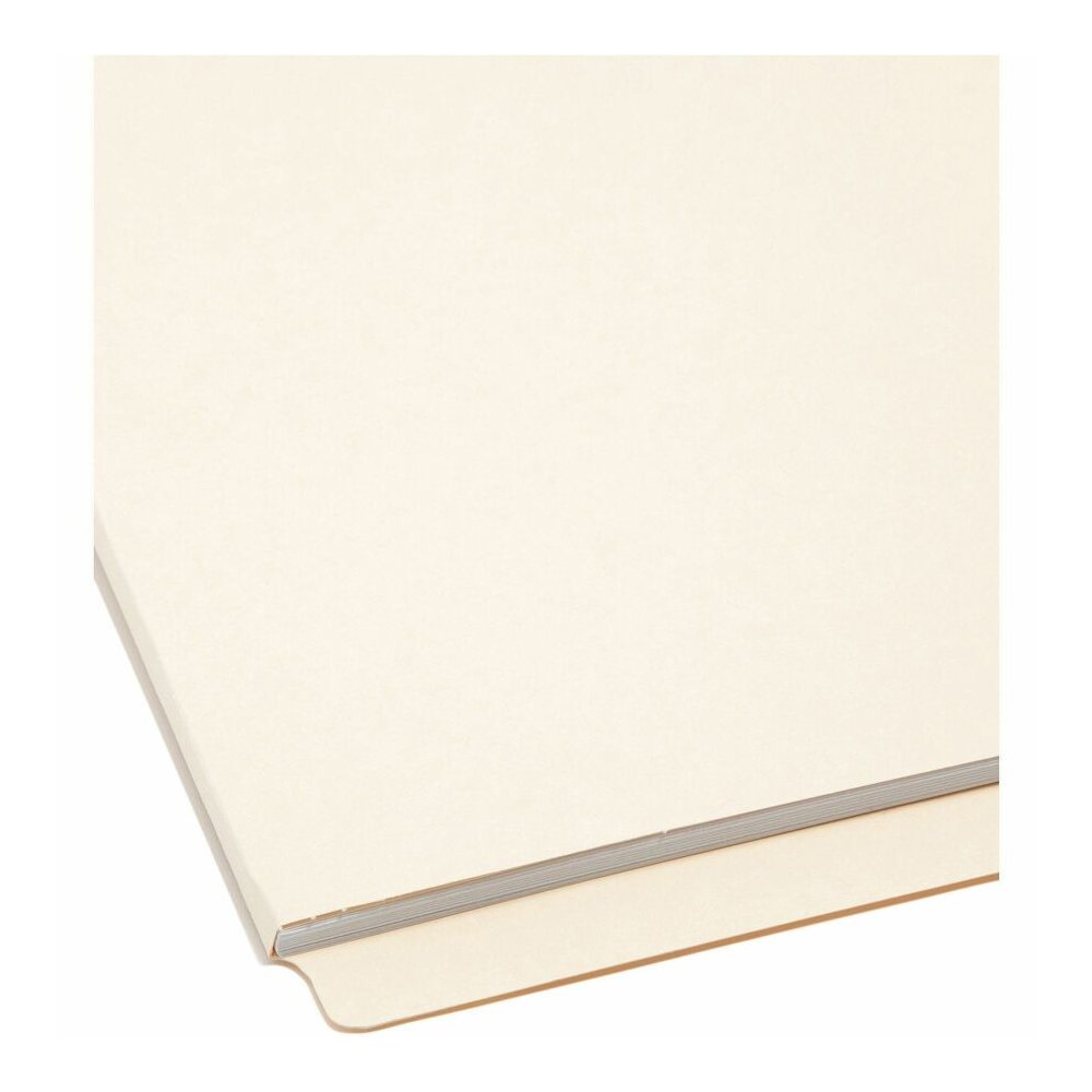 Smead Straight Tab Cut Letter Recycled End Tab File Folder - 8 1/2" x 11" - 3/4" Expansion - 14 pt. - 2 Plys - Manila - Embossed - 10% Recycled - 100 / Box. Picture 8