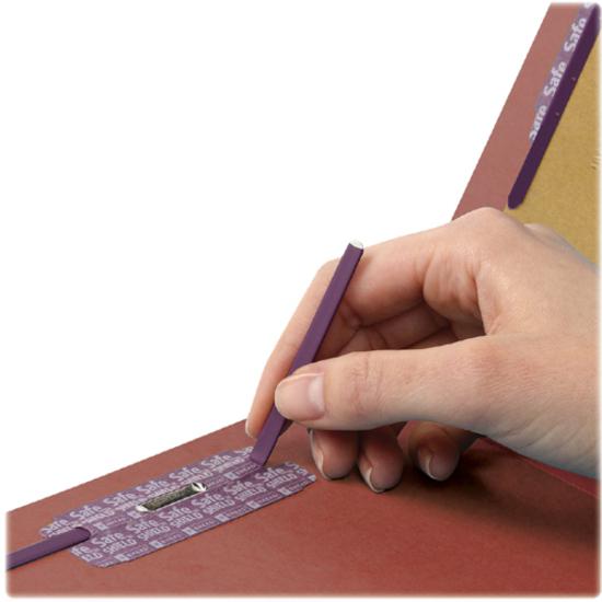 Smead 1/3 Tab Cut Letter Recycled Classification Folder - 8 1/2" x 11" - 3" Expansion - 2 x 2S Fastener(s) - 2" Fastener Capacity for Folder, 1" Fastener Capacity for Divider - End Tab Location - 3 Di. Picture 5