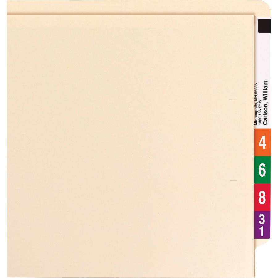 Smead Straight Tab Cut Letter Recycled Fastener Folder - 8 1/2" x 11" - 3/4" Expansion - 1 x 2B Fastener(s) - 2" Fastener Capacity for Folder - 1 Inside Front Pocket(s) - Manila - 10% Recycled - 50 / . Picture 11