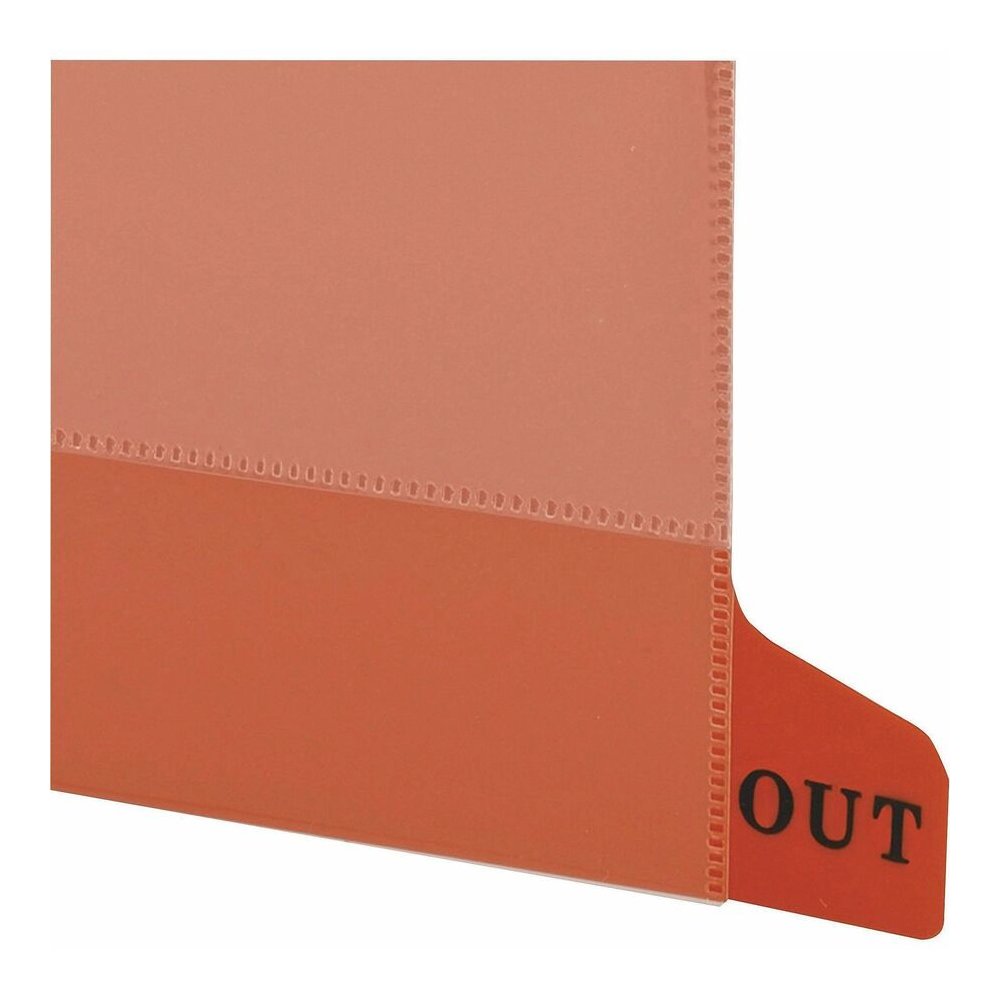 Smead End Tab Out Guides - Printed Bottom Tab(s) - Message - OUT - Letter - Red Poly Tab(s) - 25 / Box. Picture 6