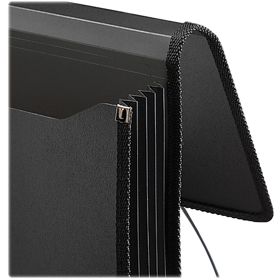 Smead Letter File Wallet - 8 1/2" x 11" - 5 1/4" Expansion - Front Pocket(s) - Plastic - Black - 1 Each. Picture 6