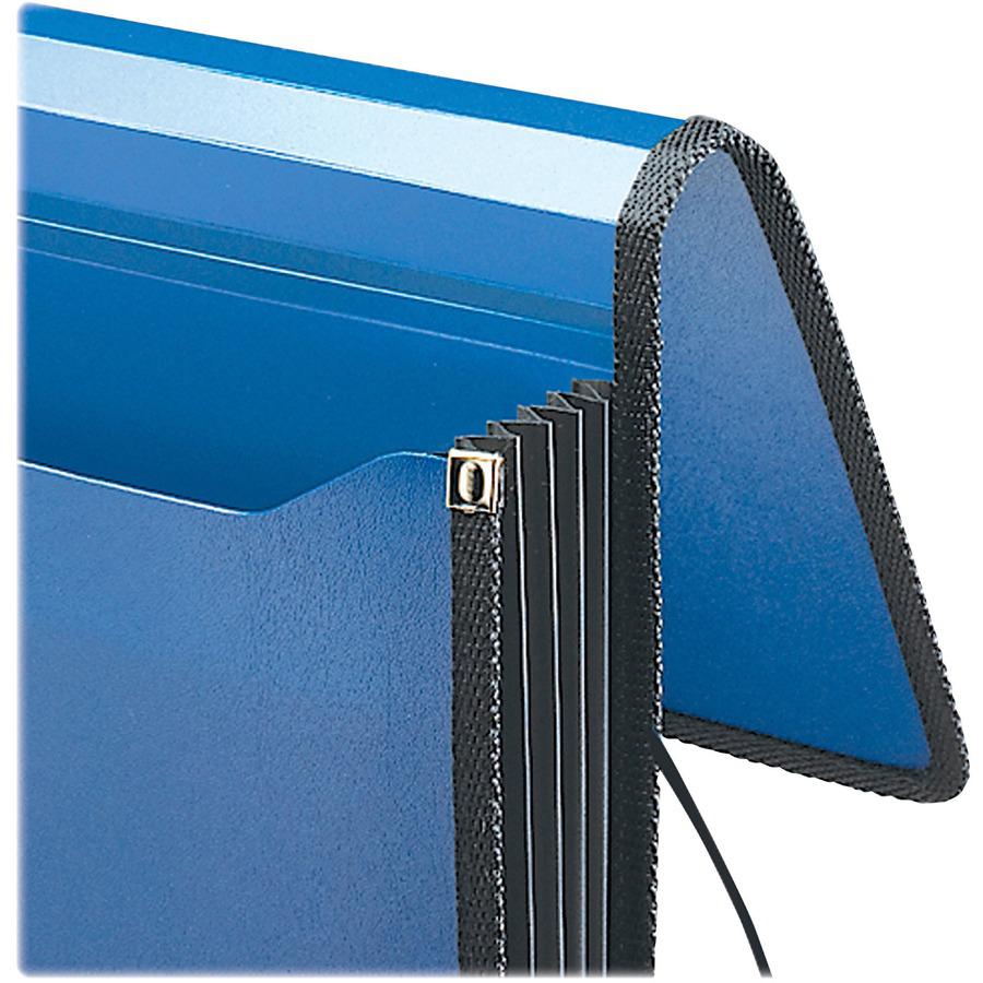 Smead Letter File Wallet - 8 1/2" x 11" - 5 1/4" Expansion - Front Pocket(s) - Plastic - Navy Blue - 1 Each. Picture 3
