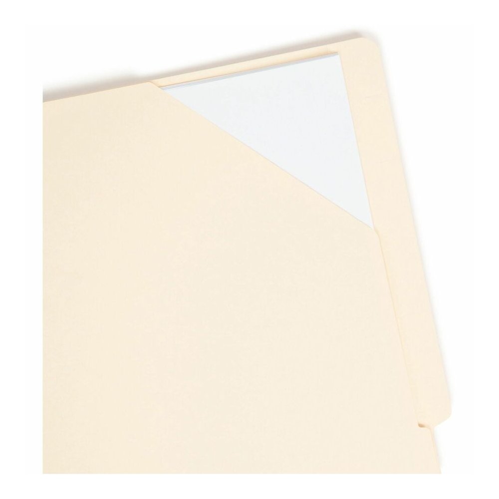 Smead Straight Tab Cut Letter Recycled File Jacket - 8 1/2" x 11" - 11 pt. - 2 Plys - Manila - 10% Recycled - 100 / Box. Picture 8