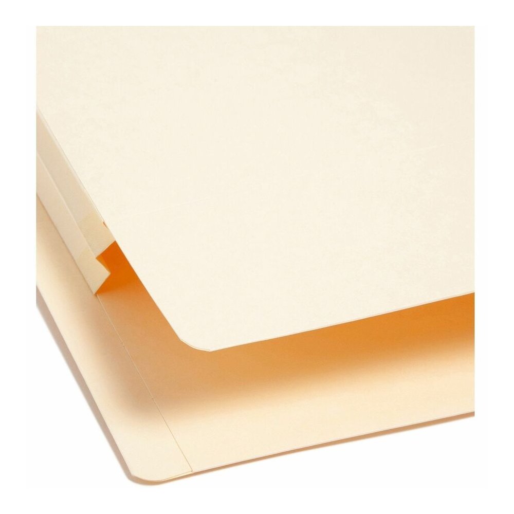 Smead Straight Tab Cut Legal Recycled File Pocket - 8 1/2" x 14" - 1 3/4" Expansion - 2 Plys - Manila - Embossed - 10% Recycled - 25 / Box. Picture 10