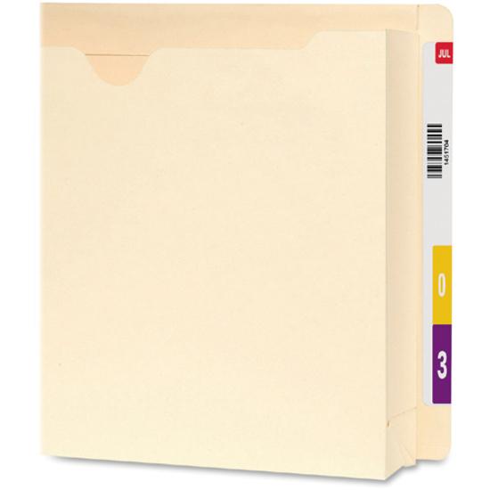 Smead Straight Tab Cut Letter Recycled File Jacket - 8 1/2" x 11" - 2" Expansion - Manila - 10% Recycled - 25 / Box. Picture 3