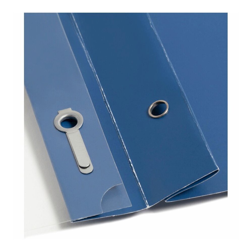Smead Letter Recycled Report Cover - 8 1/2" x 11" - 3 Fastener - 1/2" for Folder - 12 pt. - Vinyl, Metal - Dark Blue - 50% Recycled - 25 / Box. Picture 10